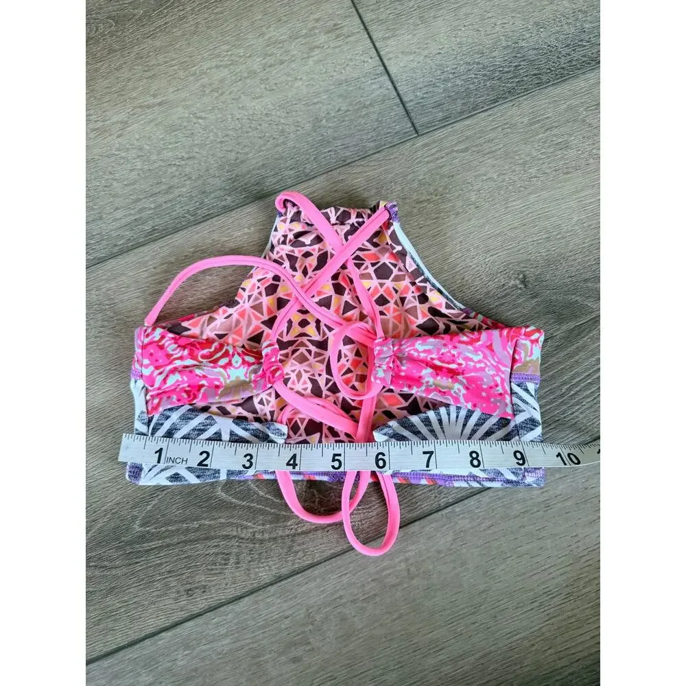 Maaji Reversible Lace-Up Back Bikini Top - Fits Girls Medium